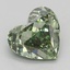 0.82 Ct. Fancy Vivid  Green Heart Lab Grown Diamond