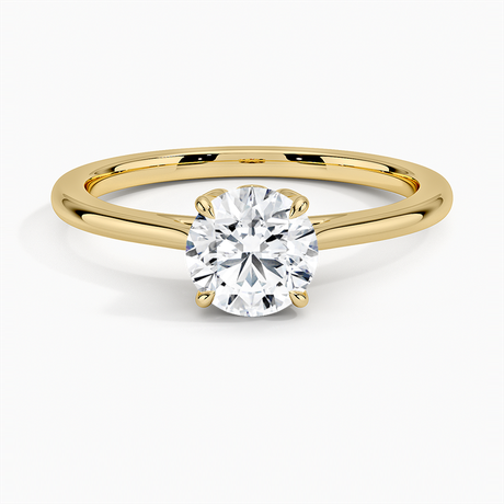 Floral Solitaire Engagement Ring