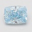1.34 Ct. Fancy Vivid Blue Cushion Lab Grown Diamond