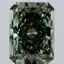 6.12 Ct. Fancy Vivid  Green Radiant Lab Grown Diamond