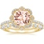 18KY Morganite Reina Diamond Ring with Versailles Diamond Ring (3/8 ct. tw.), smalltop view