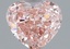 1.00 Ct. Fancy Intense Pink Heart Lab Grown Diamond