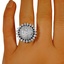 The Briella Ring, smalltop view on a hand