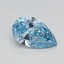 0.70 Ct. Fancy Vivid  Blue Pear Lab Grown Diamond