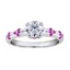 Custom Pink Sapphire and Diamond Blossom Ring
