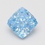 0.95 Ct. Fancy Vivid Blue Cushion Lab Grown Diamond