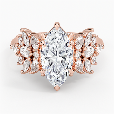 14K Rose Gold Grand Nadia Diamond Ring