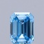 0.53 Ct. Fancy Vivid Blue Emerald Lab Grown Diamond
