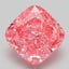 3.10 Ct. Fancy Vivid Pink Cushion Lab Grown Diamond