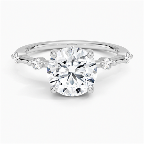 Platinum Aimee Hidden Halo Diamond Ring