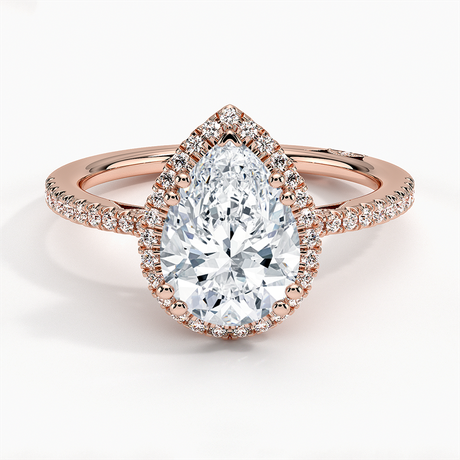 18K Rose Gold Simply Tacori Cathedral Drape Diamond Ring