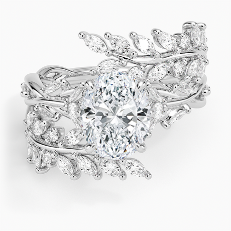 18K White Gold Secret Garden Wrap Diamond Ring