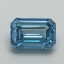 1.00 Ct. Fancy Vivid Blue Emerald Lab Grown Diamond