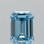 1.49 Ct. Fancy Vivid Blue Emerald Lab Grown Diamond