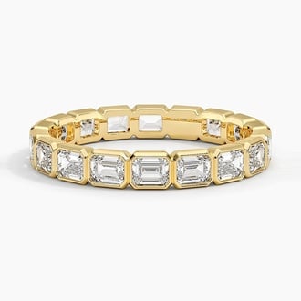 East-West Bezel Emerald Cut Eternity Diamond Ring (1 1/2 ct. tw.) in 14K Yellow Gold