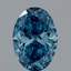 5.25 Ct. Fancy Vivid Blue Oval Lab Grown Diamond