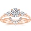 14K Rose Gold Luxe Cometa Diamond Ring (1/3 ct. tw.) with Lunette Diamond Ring