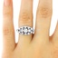 The Léa Ring, smalltop view on a hand