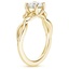 18K Yellow Gold Budding Willow Solitaire Ring, smallside view