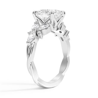 Custom Twisted Vine Lab Diamond Ring
