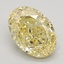 2.79 Ct. Fancy Vivid Yellow Oval Lab Grown Diamond
