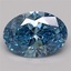 2.98 Ct. Fancy Vivid Blue Oval Lab Grown Diamond