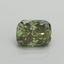 0.51 Ct. Fancy Vivid Green Cushion Lab Grown Diamond