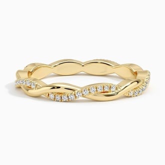 Petite Twisted Vine Eternity Diamond Ring (1/5 ct. tw.) in 18K Yellow Gold