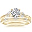 18K Yellow Gold Camellia Diamond Ring with Alena Diamond Ring