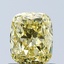 1.04 Ct. Fancy Vivid Yellow Cushion Lab Grown Diamond