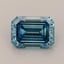 0.92 Ct. Fancy Vivid  Blue Emerald Lab Grown Diamond
