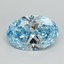 5.04 Ct. Fancy Vivid Blue Oval Lab Grown Diamond