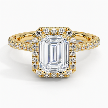 18K Yellow Gold Tacori Petite Crescent Bloom Diamond Ring