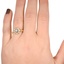 The Lurene Ring, smallzoomed in top view on a hand