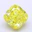 1.78 Ct. Fancy Vivid  Yellow Cushion Lab Grown Diamond