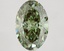 4.02 Ct. Fancy Vivid Green Oval Lab Grown Diamond