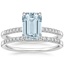 18KW Aquamarine Petite Viviana Diamond Bridal Set (1/4 ct. tw.), smalltop view