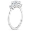 Platinum Princess Cut Three Stone Diamond Ring, smallside view