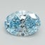 2.21 Ct. Fancy Vivid Blue Oval Lab Grown Diamond