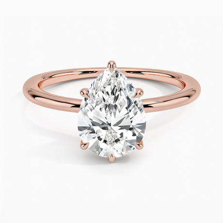 14K Rose Gold Freesia Six-Prong Solitaire Ring