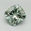 2.56 Ct. Fancy Vivid Green Cushion Lab Grown Diamond