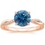 14K Rose Gold Petite Twisted Vine Diamond Ring (1/8 ct. tw.), smalltop view