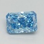3.70 Ct. Fancy Vivid Blue Radiant Lab Grown Diamond