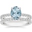 18KW Aquamarine Amelie Diamond Bridal Set, smalltop view