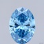 2.53 Ct. Fancy Vivid Blue Oval Lab Grown Diamond
