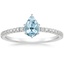 18K White Gold Viviana Three-Quarter Coverage Diamond Ring, smalltop view