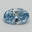 3.00 Ct. Fancy Vivid Blue Oval Lab Grown Diamond