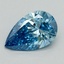 0.92 Ct. Fancy Vivid Blue Pear Lab Grown Diamond