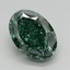 1.58 Ct. Fancy Vivid Green Oval Lab Grown Diamond