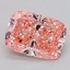 4.09 Ct. Fancy Vivid  Pink Cushion Lab Grown Diamond